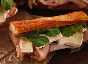 Ham and Brie Baguette Sandwich