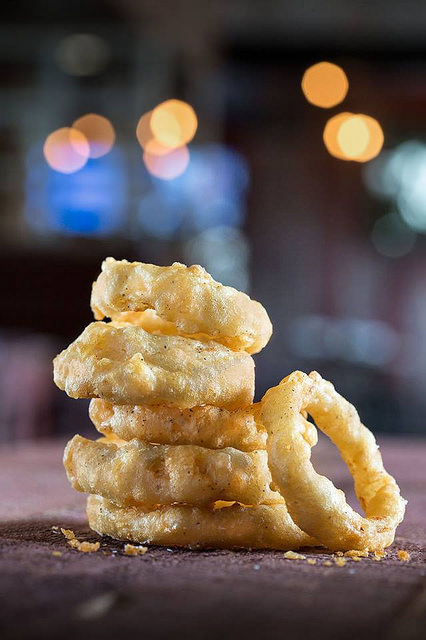 Hand cut & battered onion rings