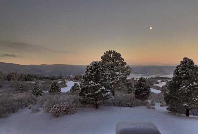 View from her back porch in Colorado. Love.