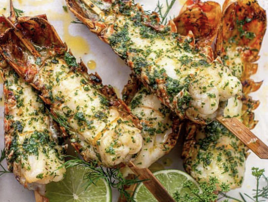 Grilled Lobster Pops with Garlic & Butter
